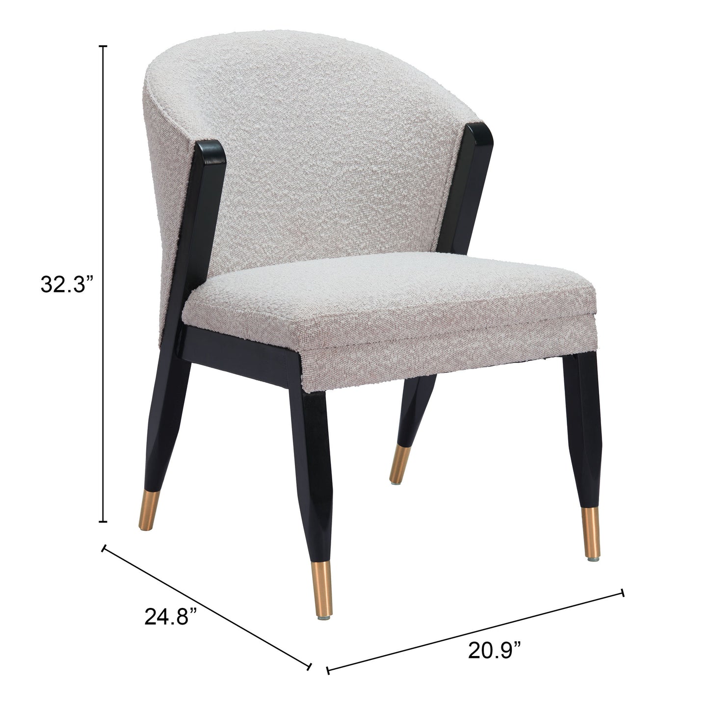 Chaise de salle à manger Pula Misty Grey