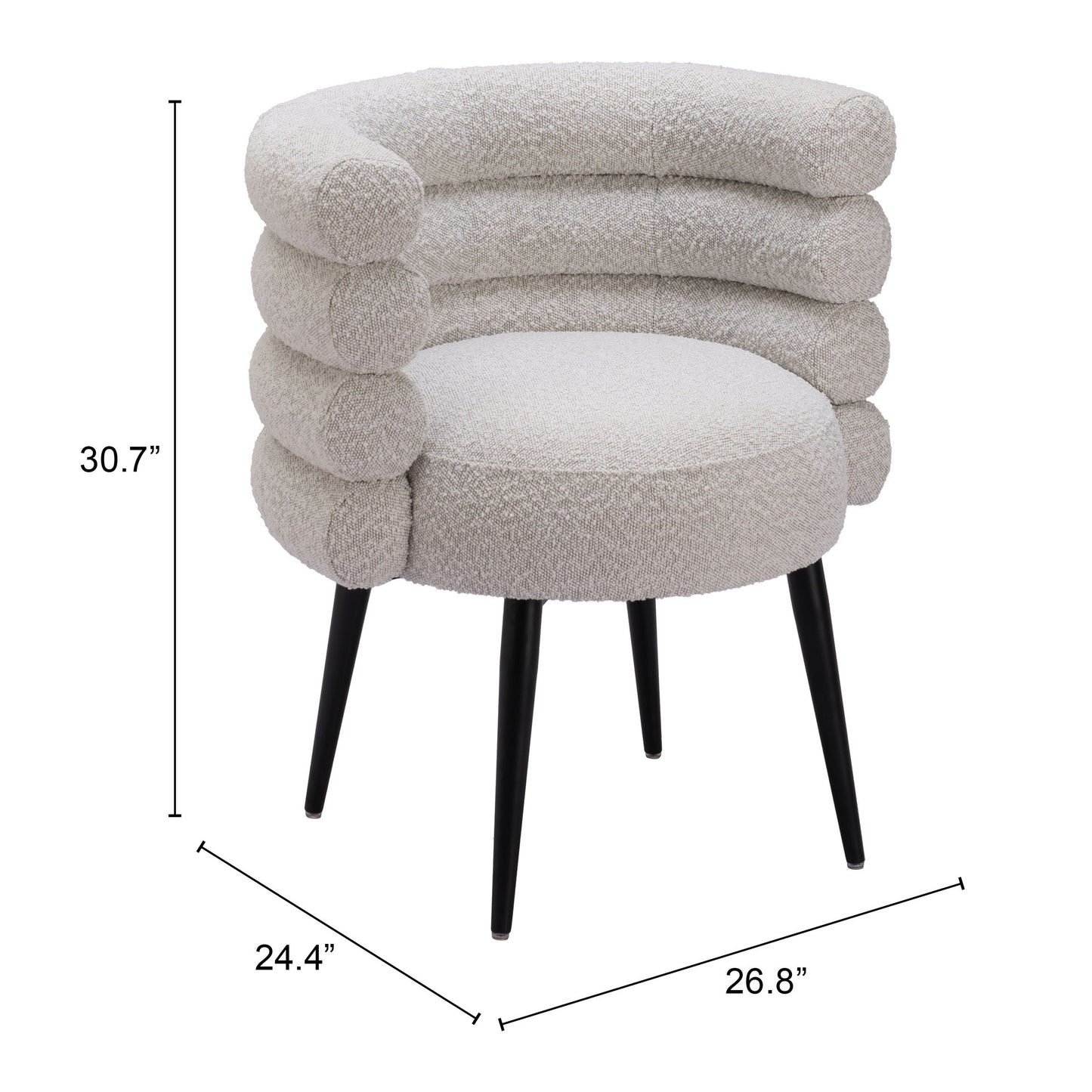 Dining Chair Misty Gray - Modern & Ergonomic Seating for Home & Office