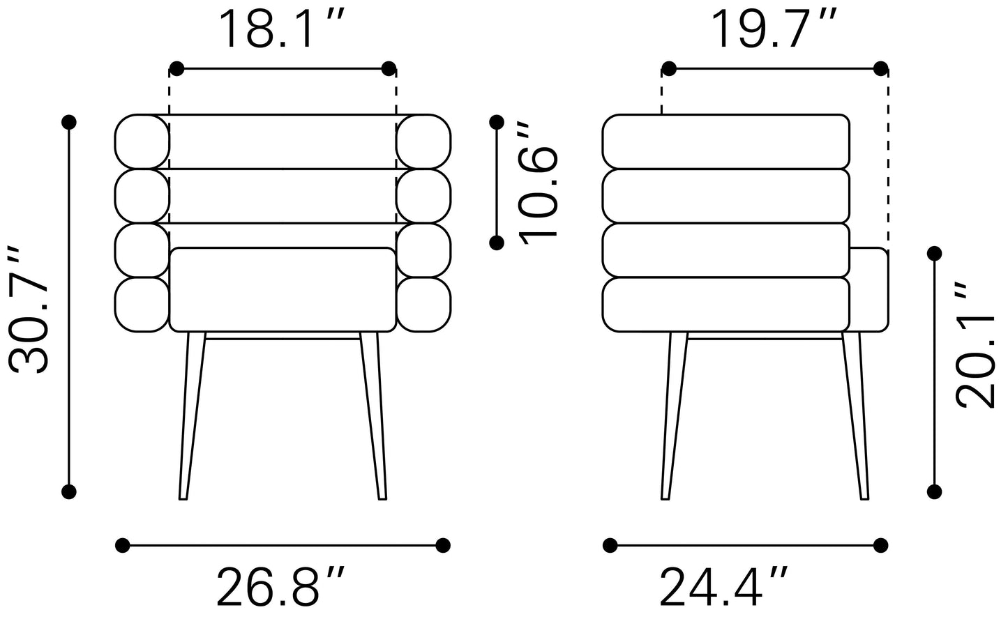 Dining Chair Misty Gray - Modern & Ergonomic Seating for Home & Office