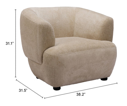 Accent Chair Golden Beige - Modern & Ergonomic Seating for Home & Office