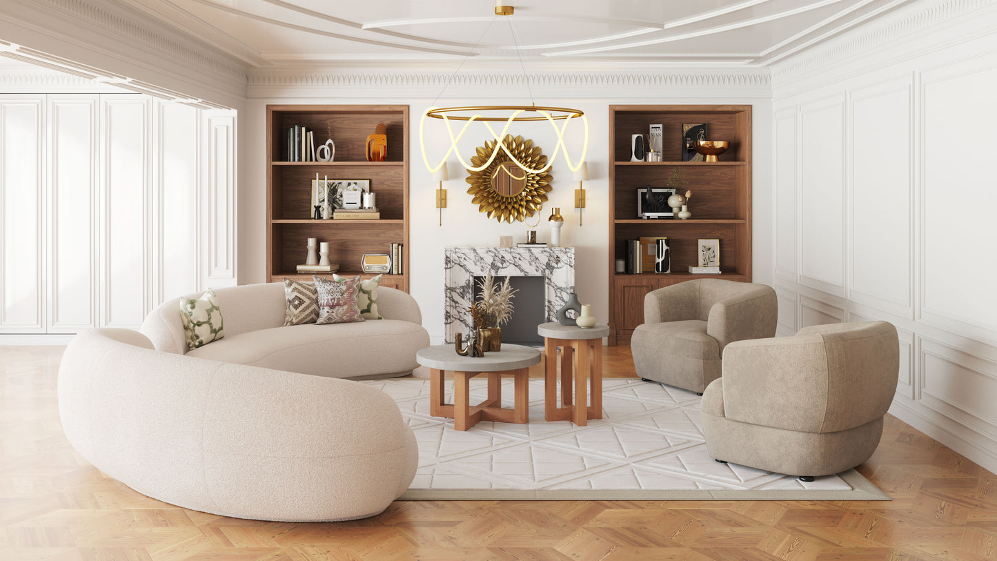 Accent Chair Golden Beige - Modern & Ergonomic Seating for Home & Office