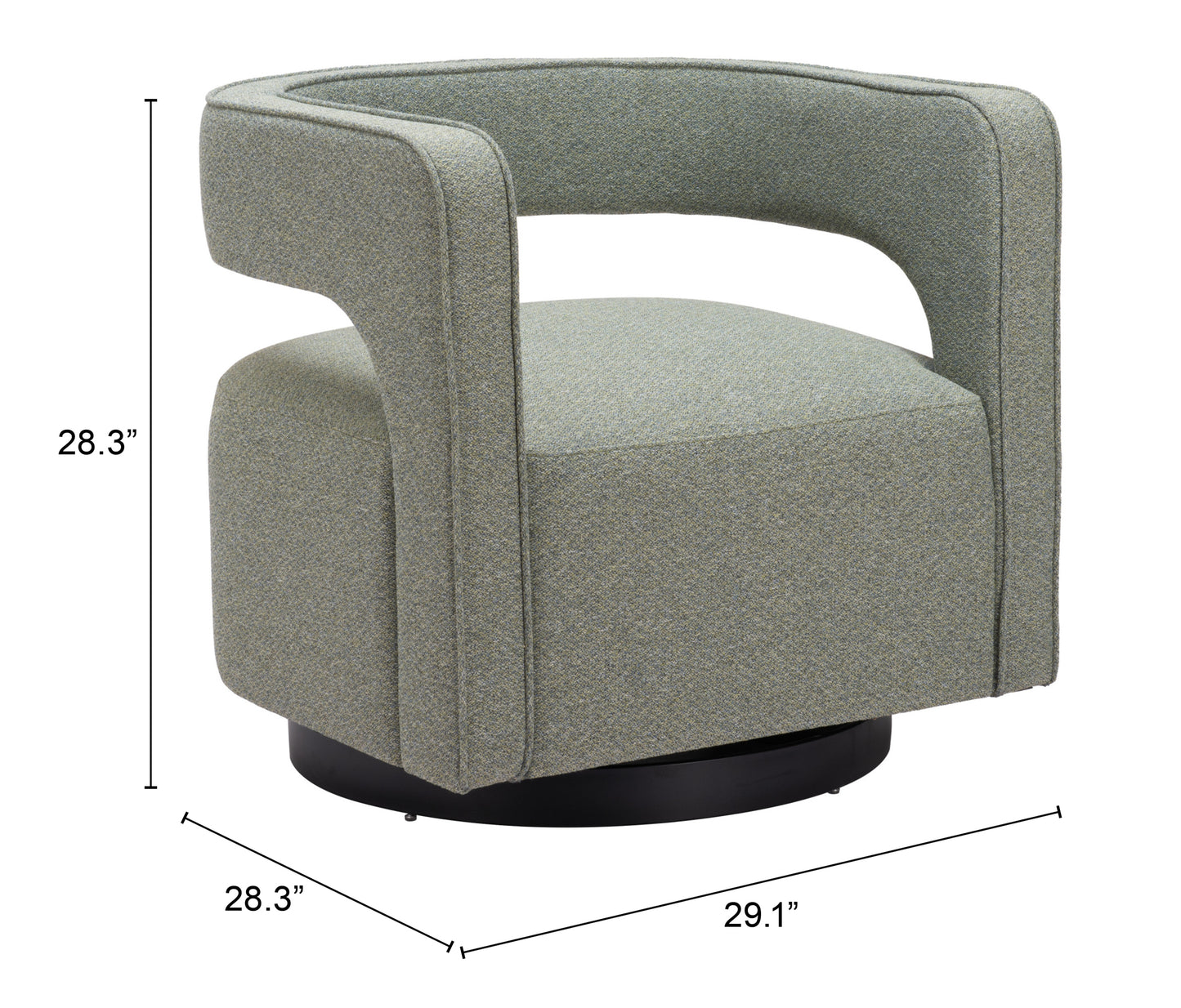 Swivel Chair Sage Green - Modern & Ergonomic Seating for Home & Office