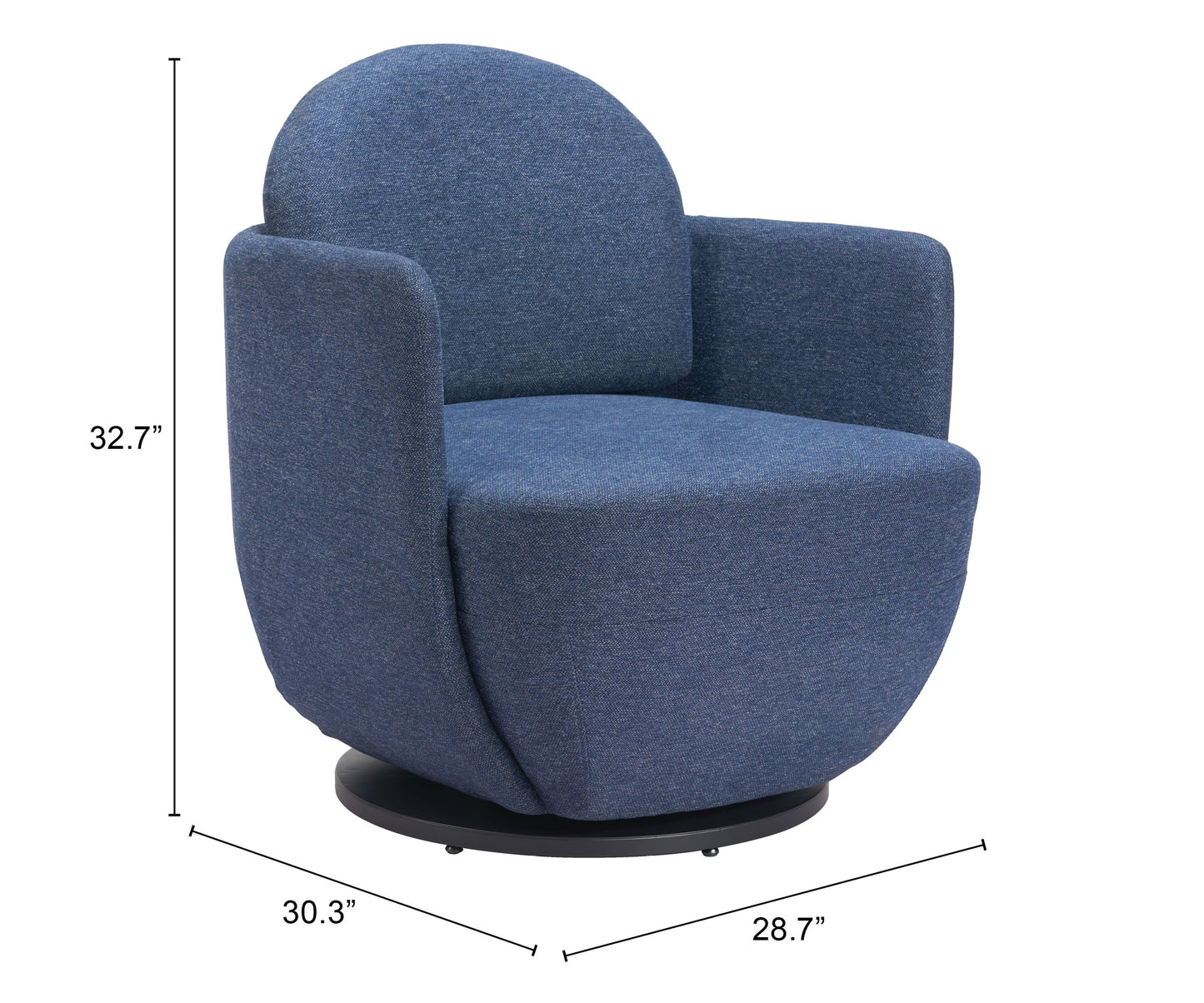 Swivel Chair Blue - Modern & Ergonomic Seating for Home & Office