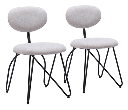 Dining Chair (Set of 2) Dove Gray - Modern & Ergonomic Seating for Home & Office