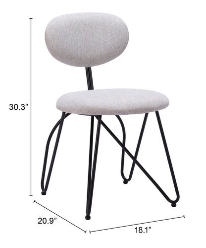 Dining Chair (Set of 2) Dove Gray - Modern & Ergonomic Seating for Home & Office