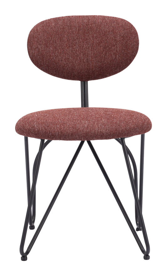 Dining Chair (Set of 2) Maroon Brown - Modern & Ergonomic Seating for Home & Office