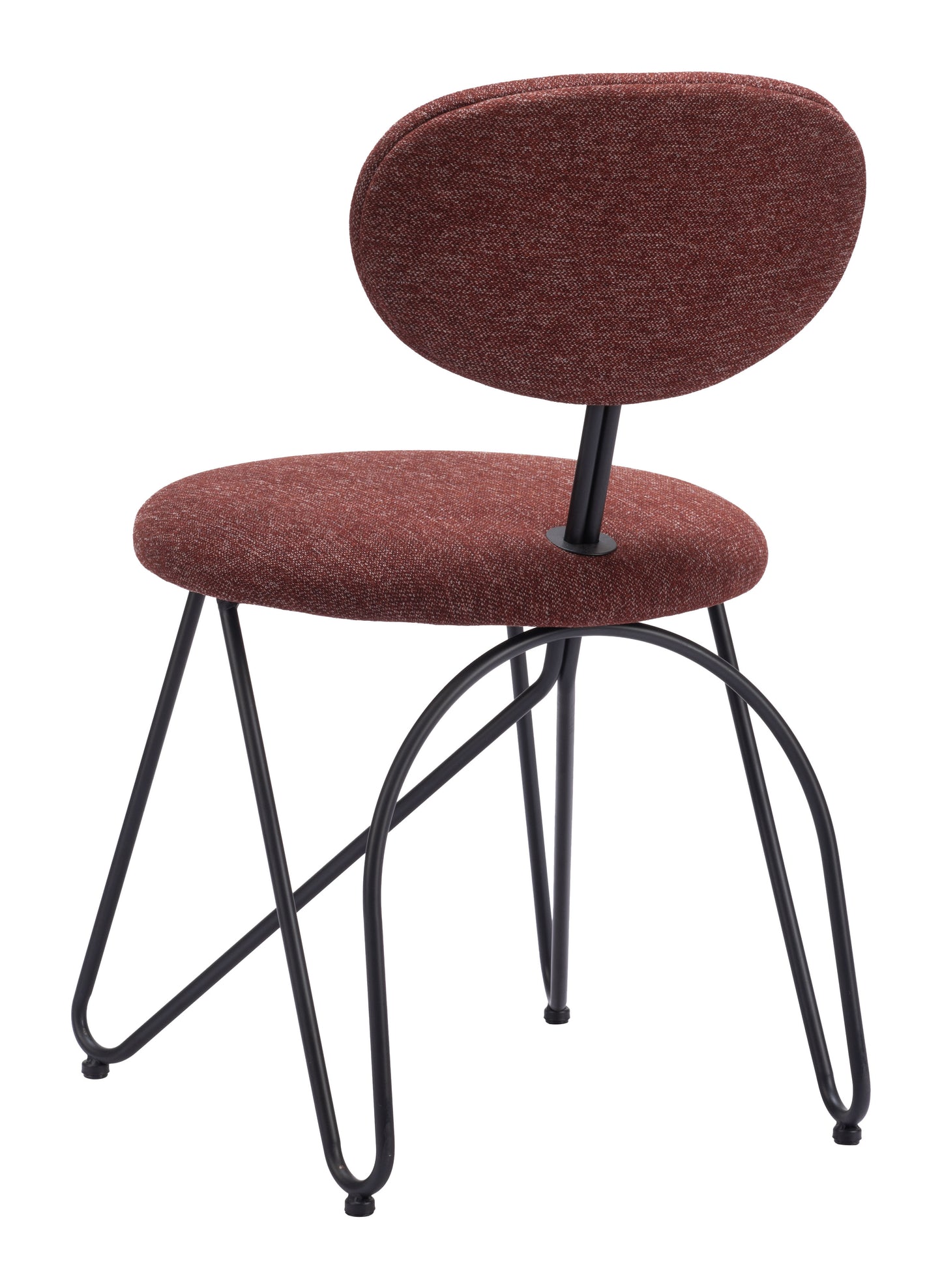 Dining Chair (Set of 2) Maroon Brown - Modern & Ergonomic Seating for Home & Office
