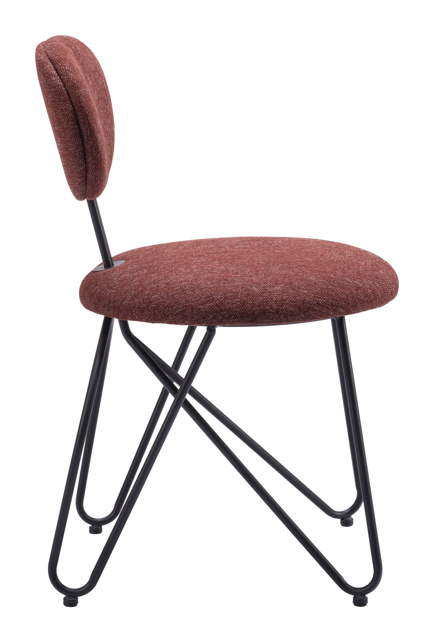 Dining Chair (Set of 2) Maroon Brown - Modern & Ergonomic Seating for Home & Office