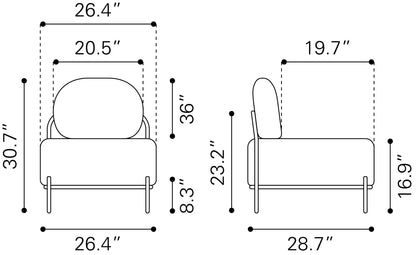 Accent Chair Vanilla - Modern & Ergonomic Seating for Home & Office