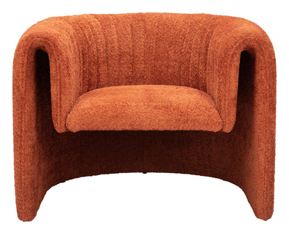 Fauteuil d'appoint Viana orange brûlé