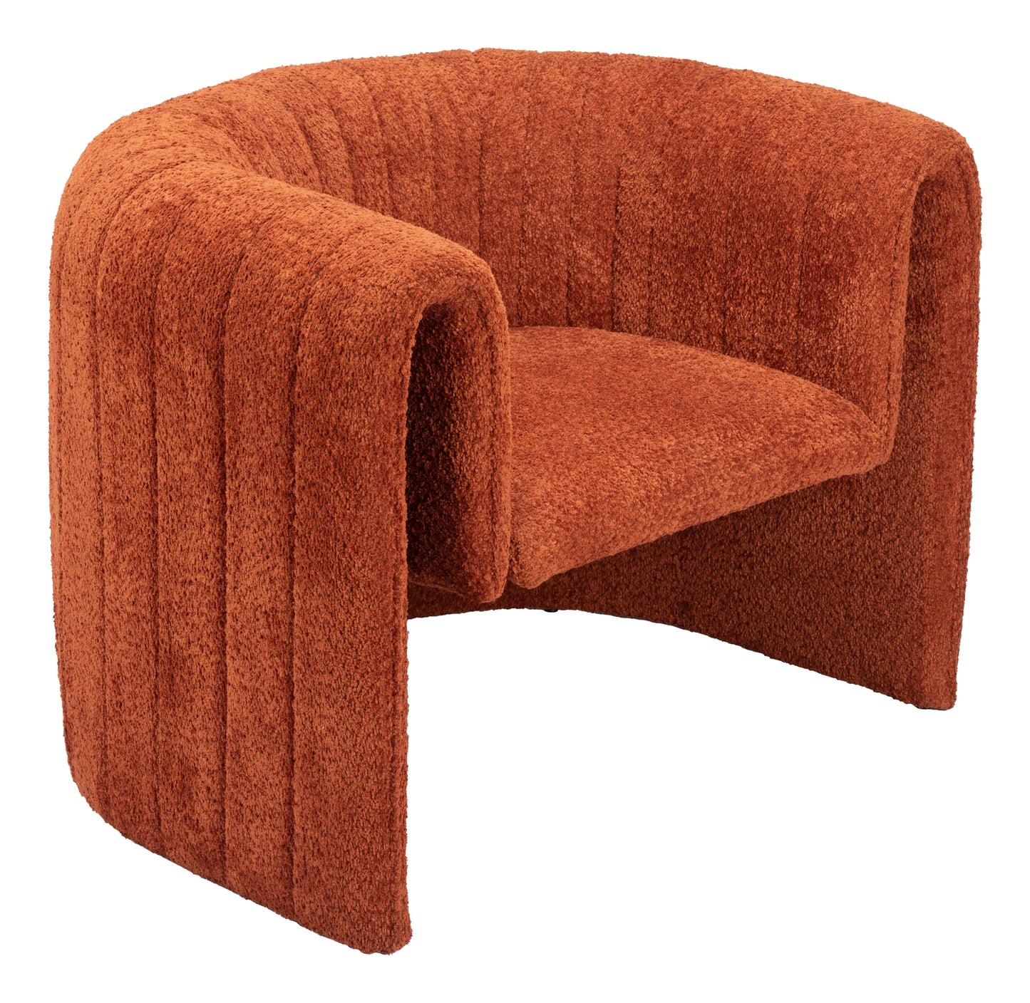 Fauteuil d'appoint Viana orange brûlé
