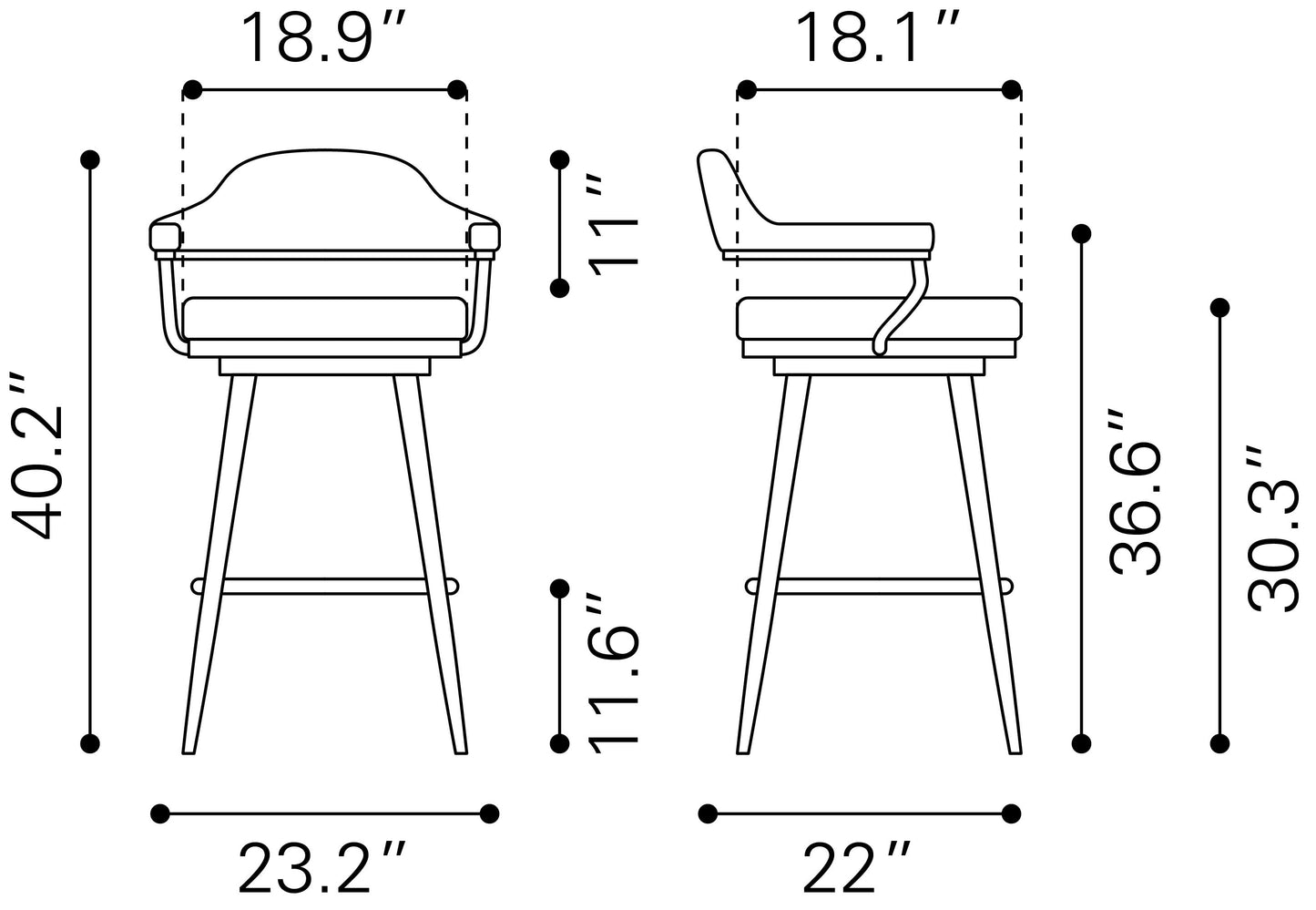 Swivel Barstool Black - Premium Quality & Stylish Design for Your Home