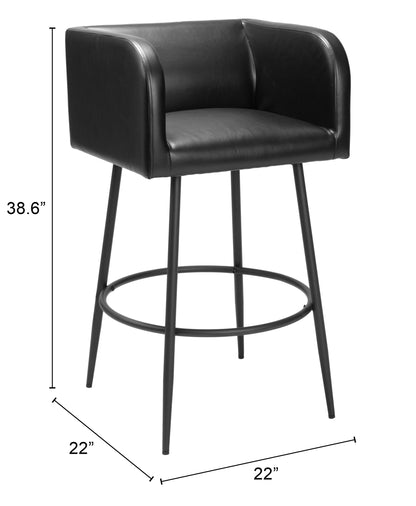 Tabouret de bar Horbat (lot de 2) noir