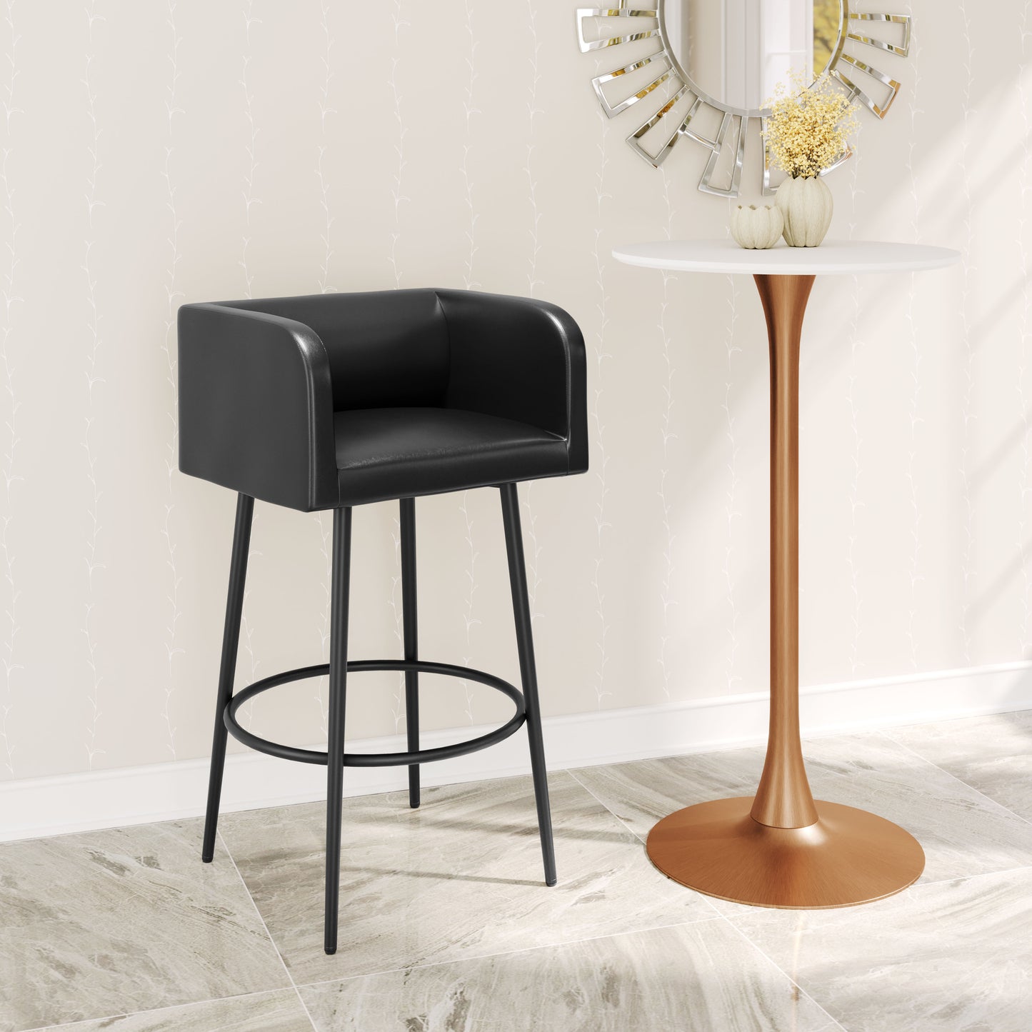 Tabouret de bar Horbat (lot de 2) noir
