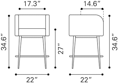 Counter Stool (Set of 2) Gray - Premium Quality & Stylish Design for Your Home