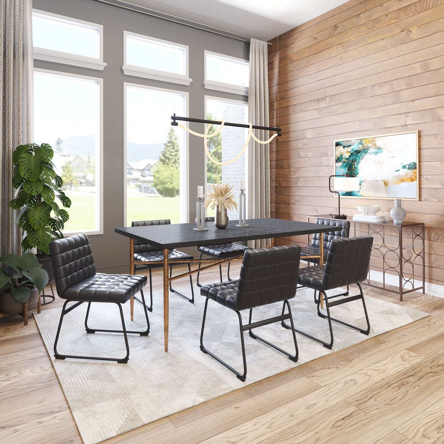 Dining Chair (Set of 2) Black - Modern & Ergonomic Seating for Home & Office