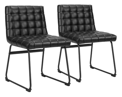 Dining Chair (Set of 2) Black - Modern & Ergonomic Seating for Home & Office