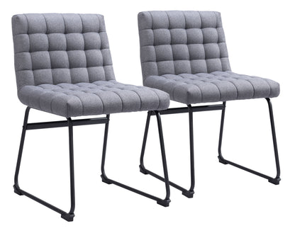 Dining Chair (Set of 2) Gray - Modern & Ergonomic Seating for Home & Office