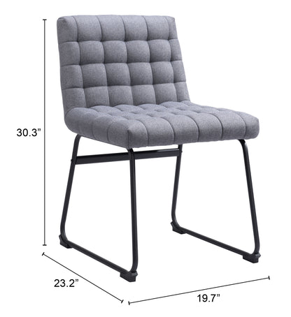 Dining Chair (Set of 2) Gray - Modern & Ergonomic Seating for Home & Office