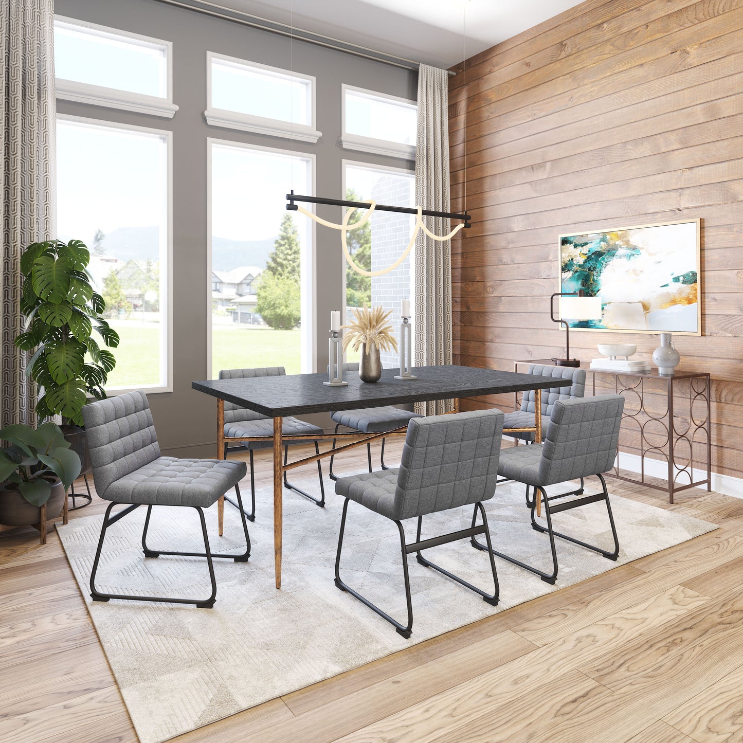 Dining Chair (Set of 2) Gray - Modern & Ergonomic Seating for Home & Office