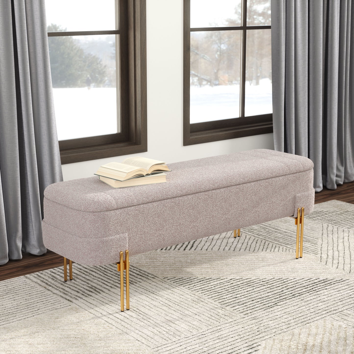 Storage Bench Oatmeal Beige - Premium Quality & Stylish Design for Your Home