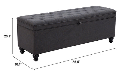 Banc de rangement Halifax gris gravier
