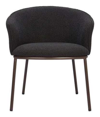 Chaise de salle à manger Essen noire et bronze