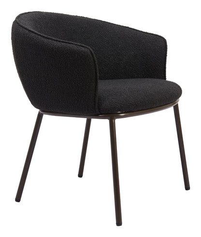Chaise de salle à manger Essen noire et bronze