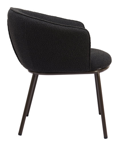 Chaise de salle à manger Essen noire et bronze