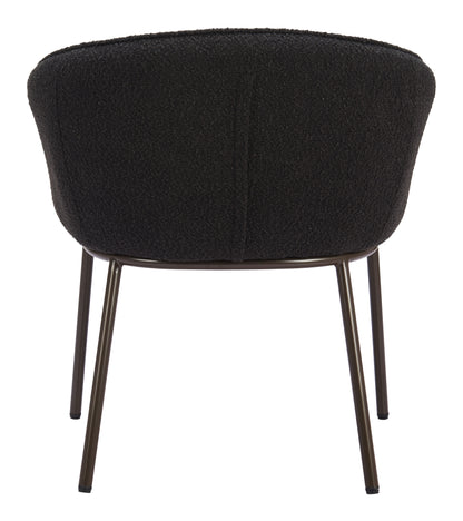 Chaise de salle à manger Essen noire et bronze