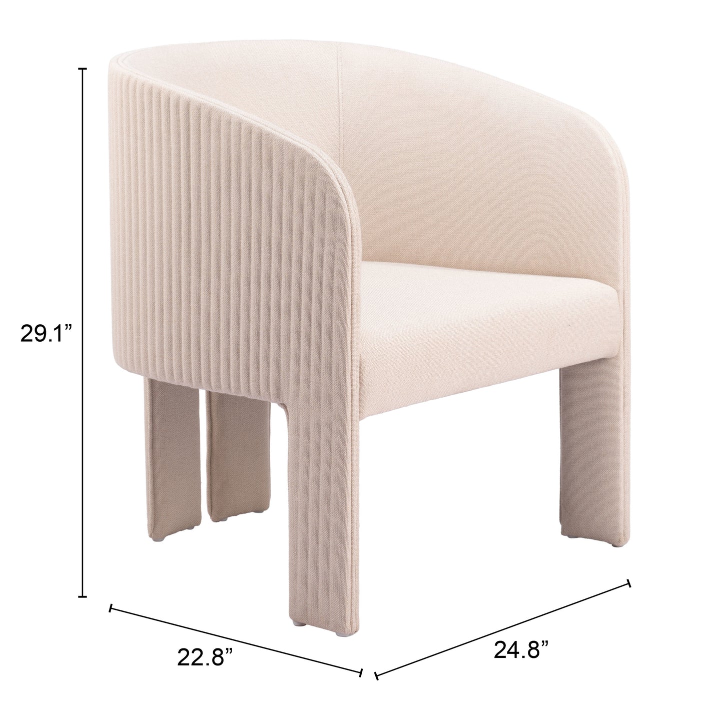 Accent Chair Beige - Modern & Ergonomic Seating for Home & Office