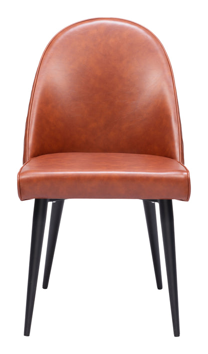 Chaise de salle à manger sans accoudoirs Silloth (lot de 2) marron