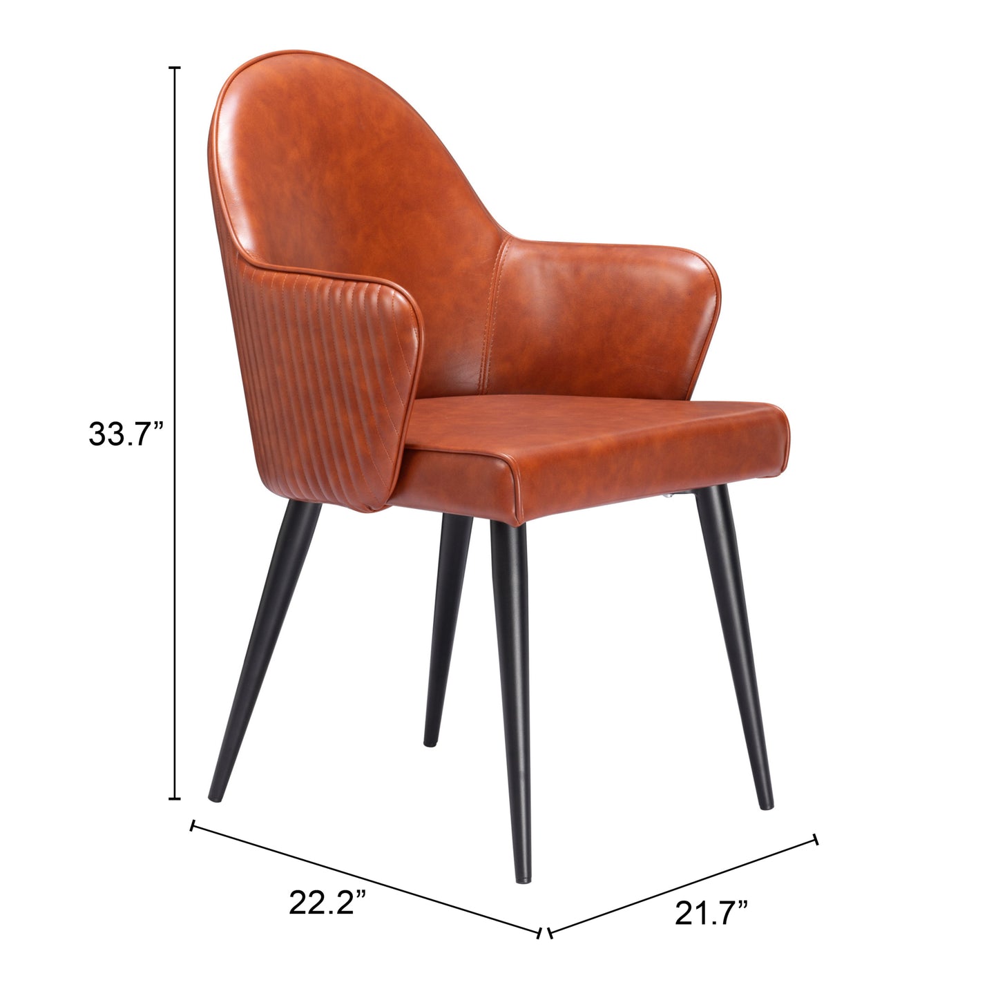 Dining Chair Brown - Modern & Ergonomic Seating for Home & Office