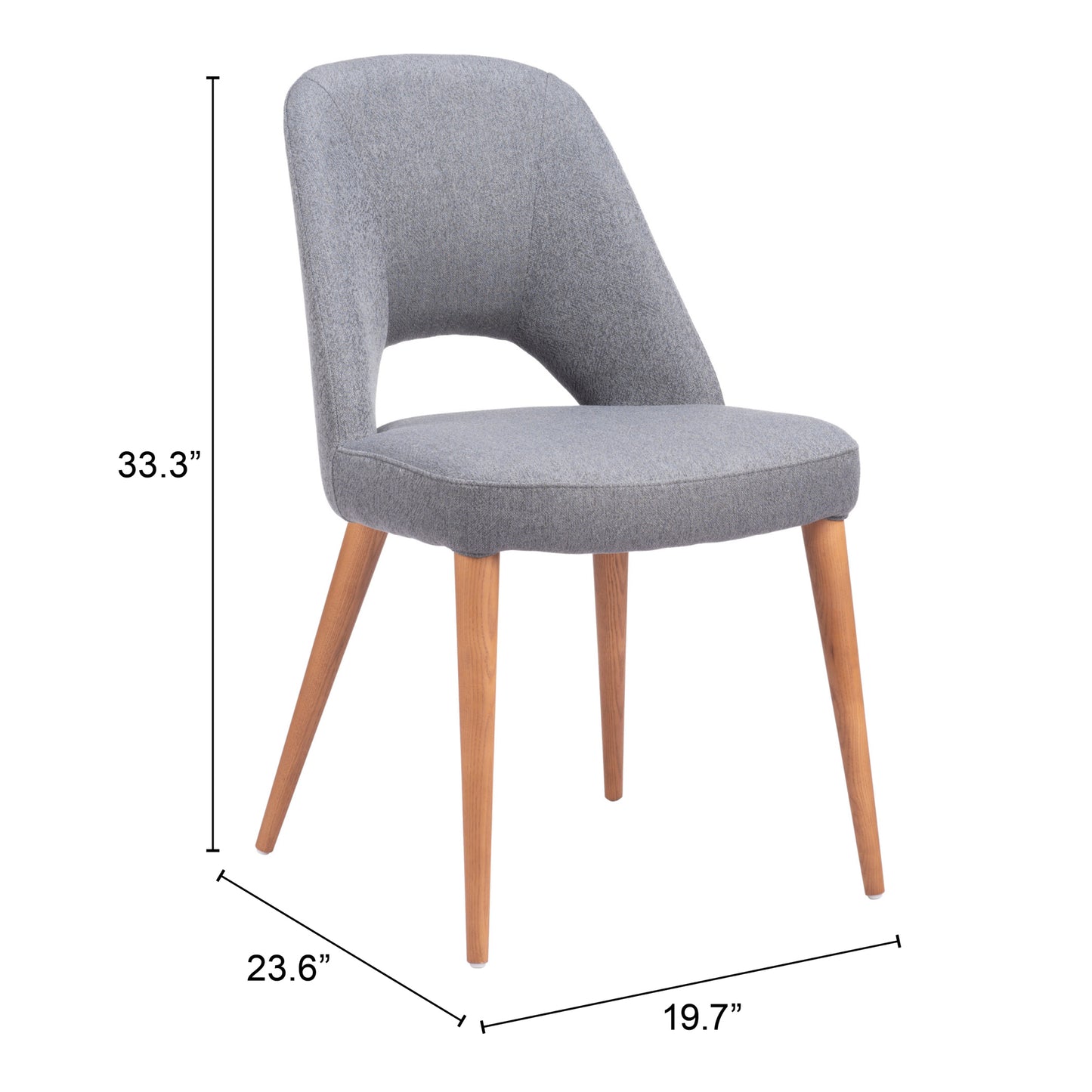Dining Chair (Set of 2) Gray - Modern & Ergonomic Seating for Home & Office