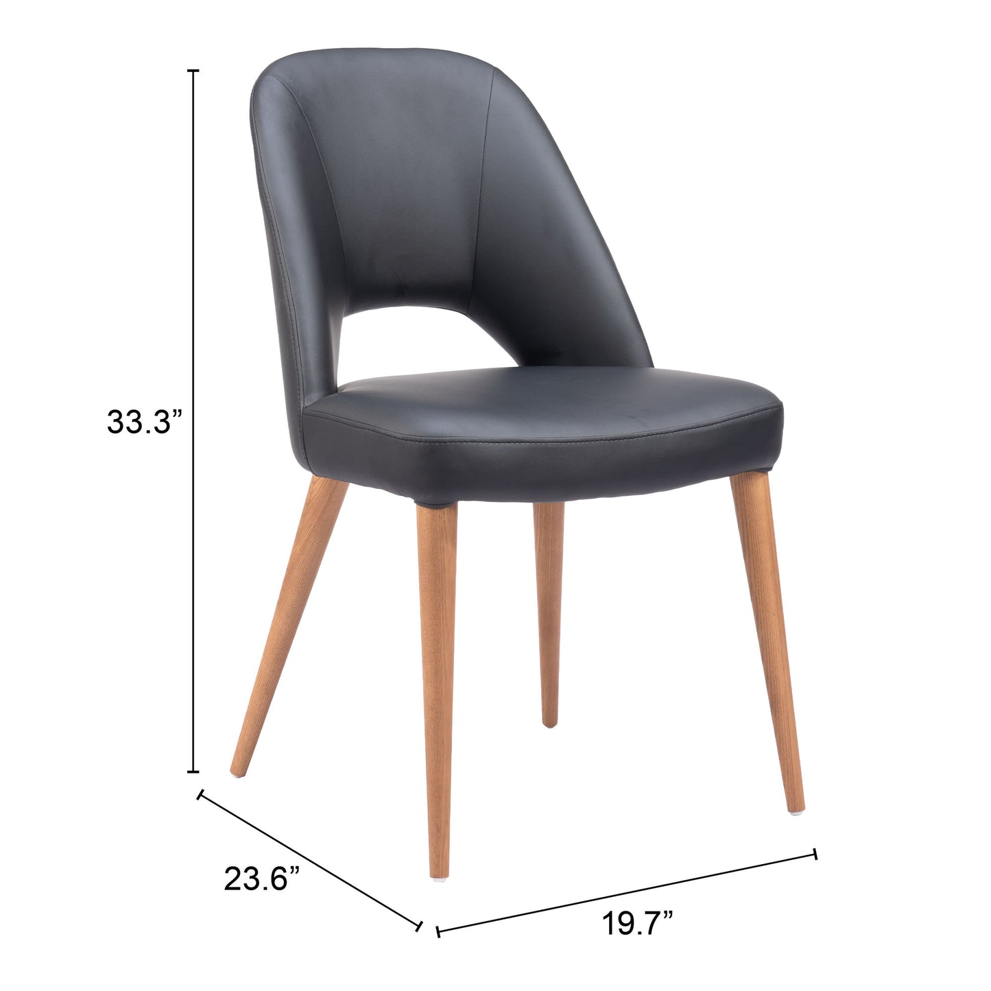 Dining Chair (Set of 2) Black - Modern & Ergonomic Seating for Home & Office
