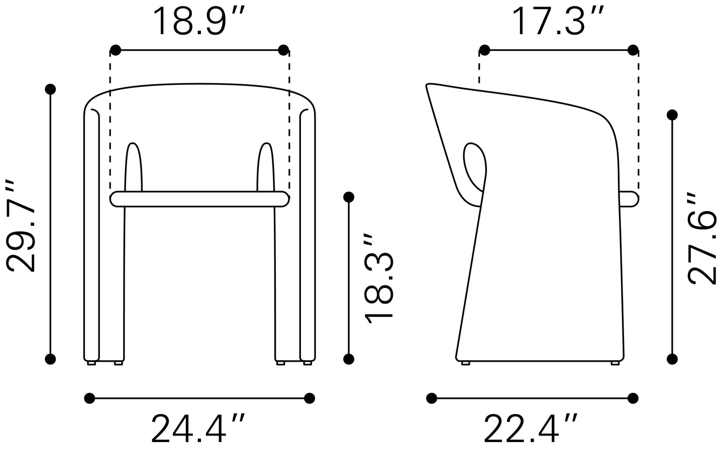 Chaise de salle à manger Rosyth beige