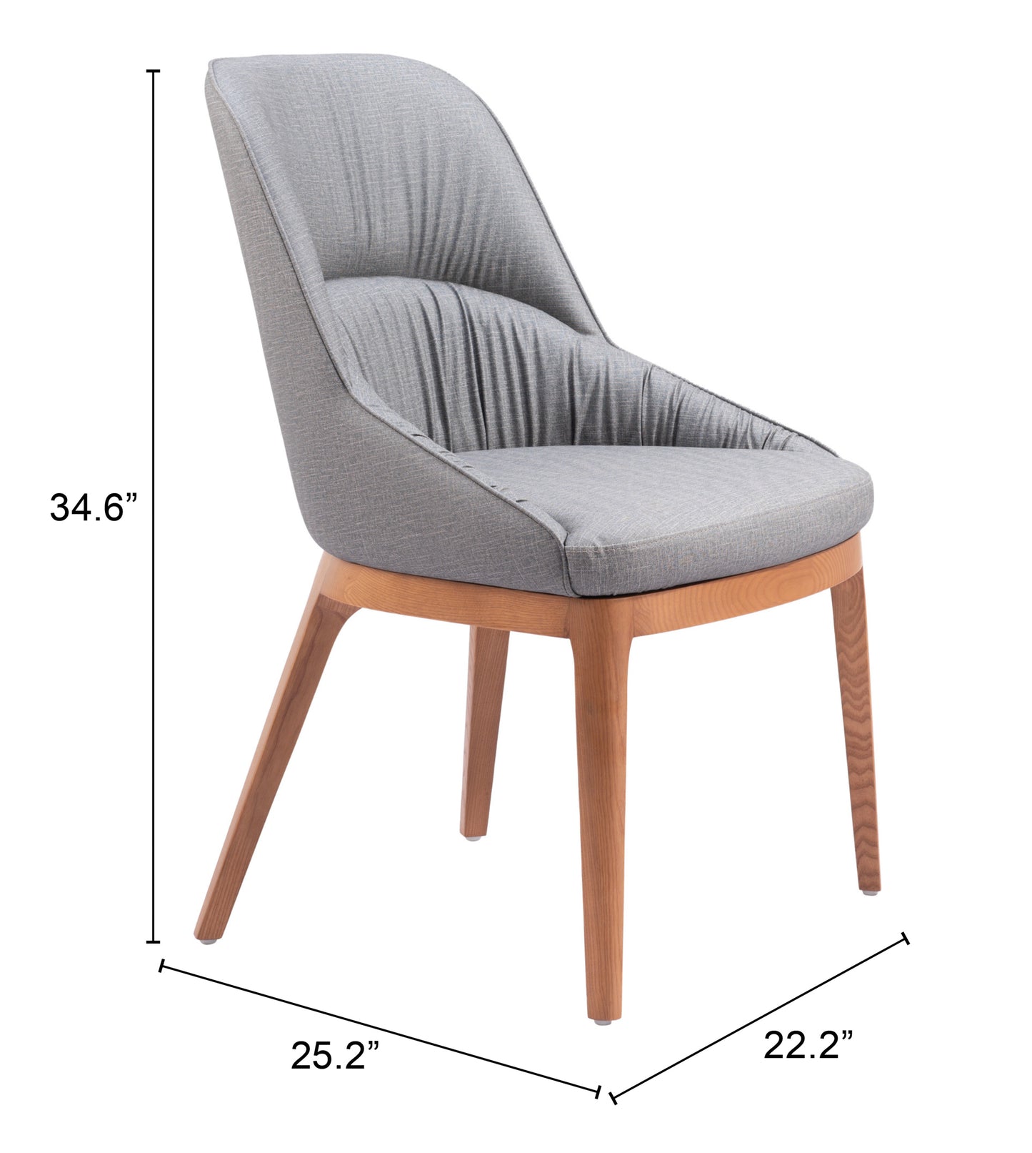 Dining Chair (Set of 2) Slate Gray - Modern & Ergonomic Seating for Home & Office