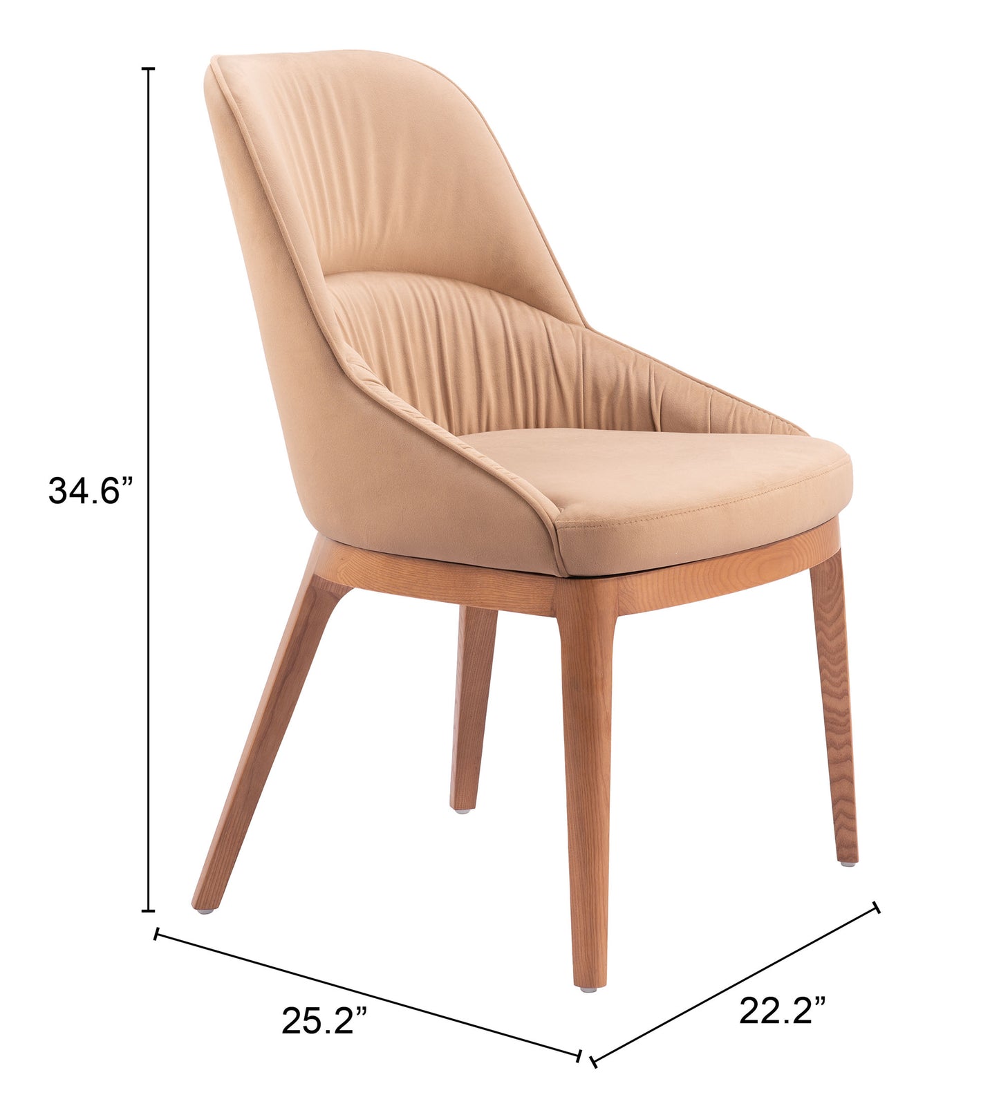 Dining Chair (Set of 2) Tan - Modern & Ergonomic Seating for Home & Office