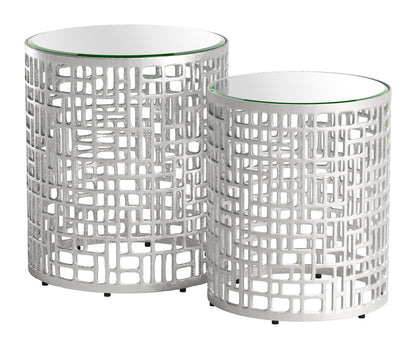 Side Table Set (2-Piece) Silver - Elegant & Durable Dining Table for Stylish Spaces