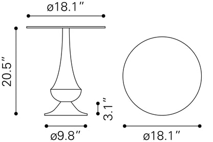 Table d'appoint Tasse noire