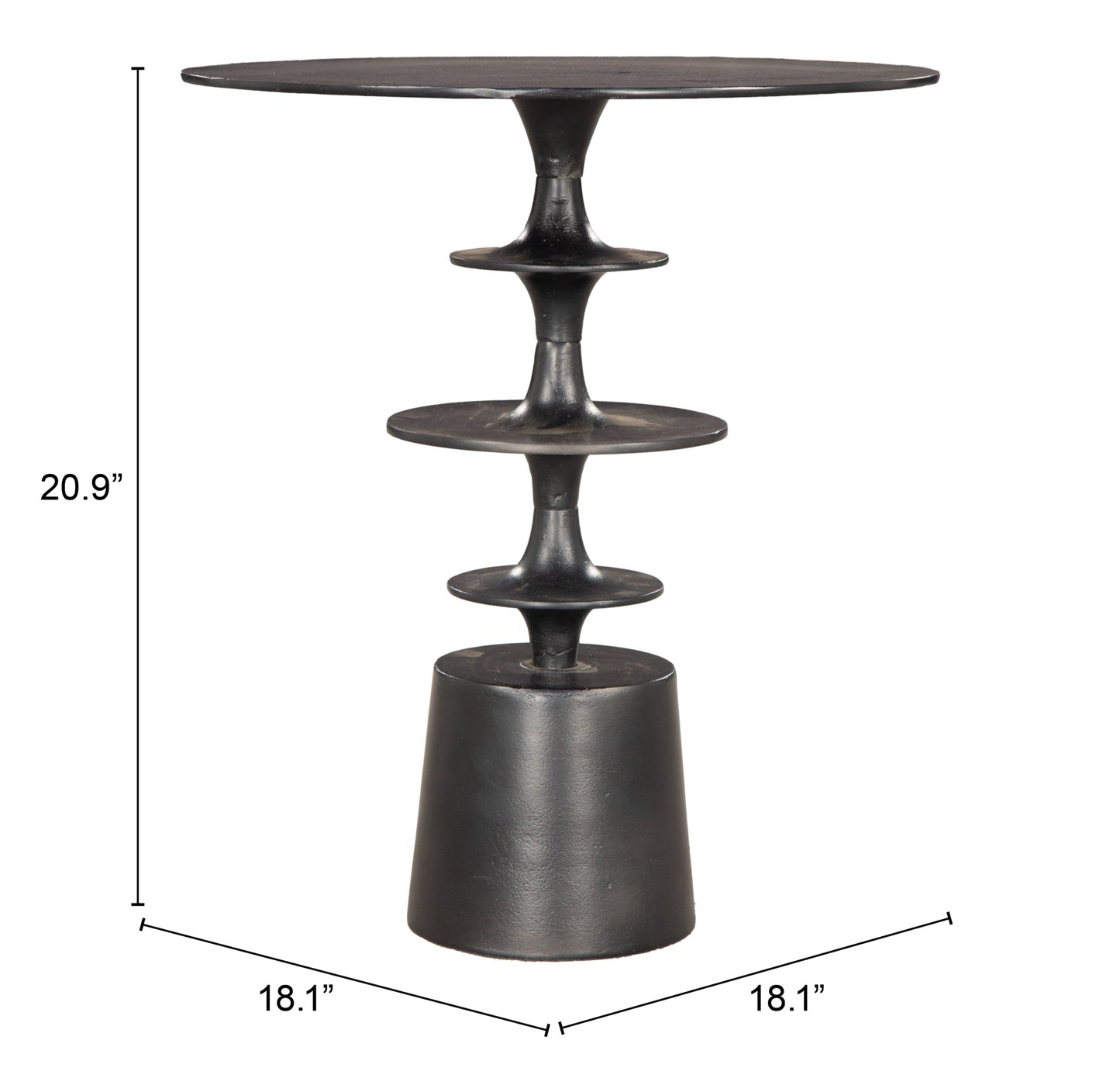 Side Table Black - Elegant & Durable Dining Table for Stylish Spaces