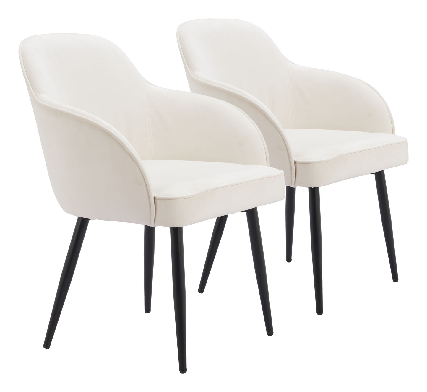 Dining Chair (Set of 2) Ivory - Modern & Ergonomic Seating for Home & Office