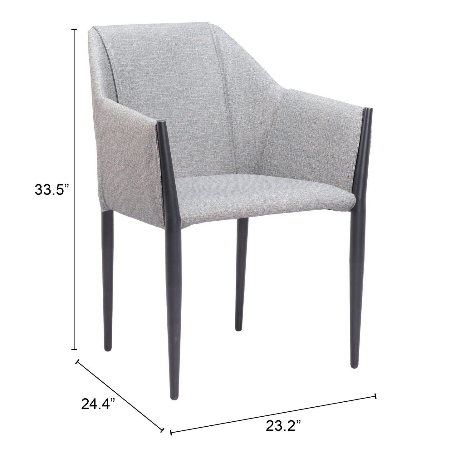 Dining Chair (Set of 2) Slate Gray - Modern & Ergonomic Seating for Home & Office