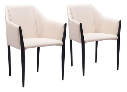 Dining Chair (Set of 2) Beige - Modern & Ergonomic Seating for Home & Office
