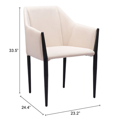 Dining Chair (Set of 2) Beige - Modern & Ergonomic Seating for Home & Office