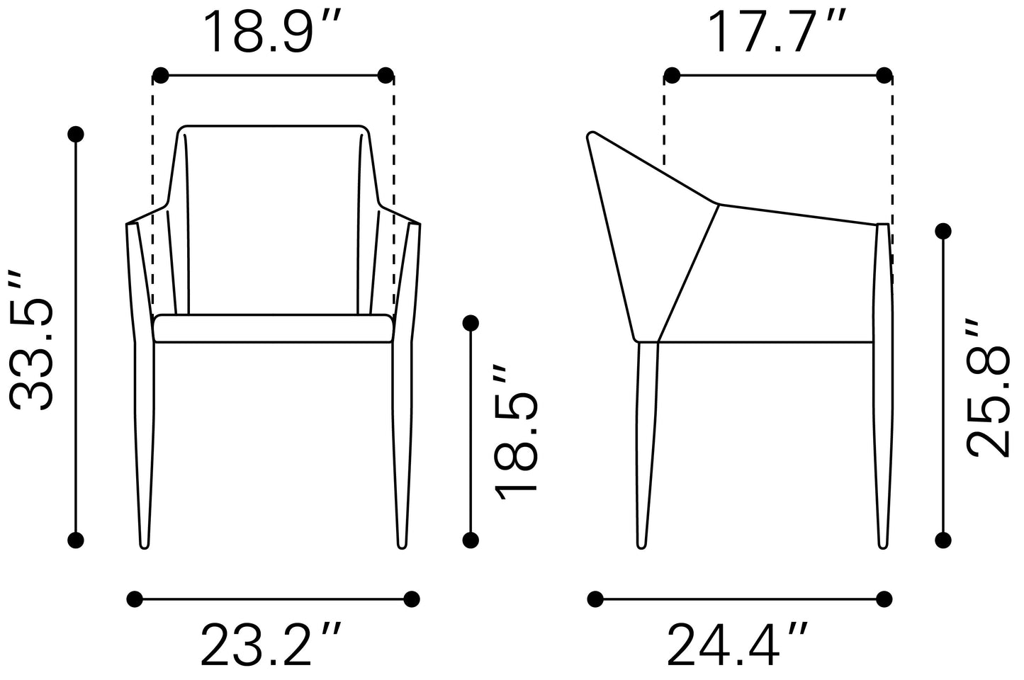 Dining Chair (Set of 2) Beige - Modern & Ergonomic Seating for Home & Office