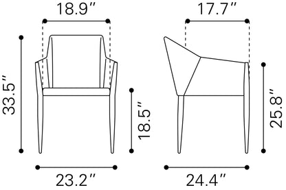 Dining Chair (Set of 2) Beige - Modern & Ergonomic Seating for Home & Office