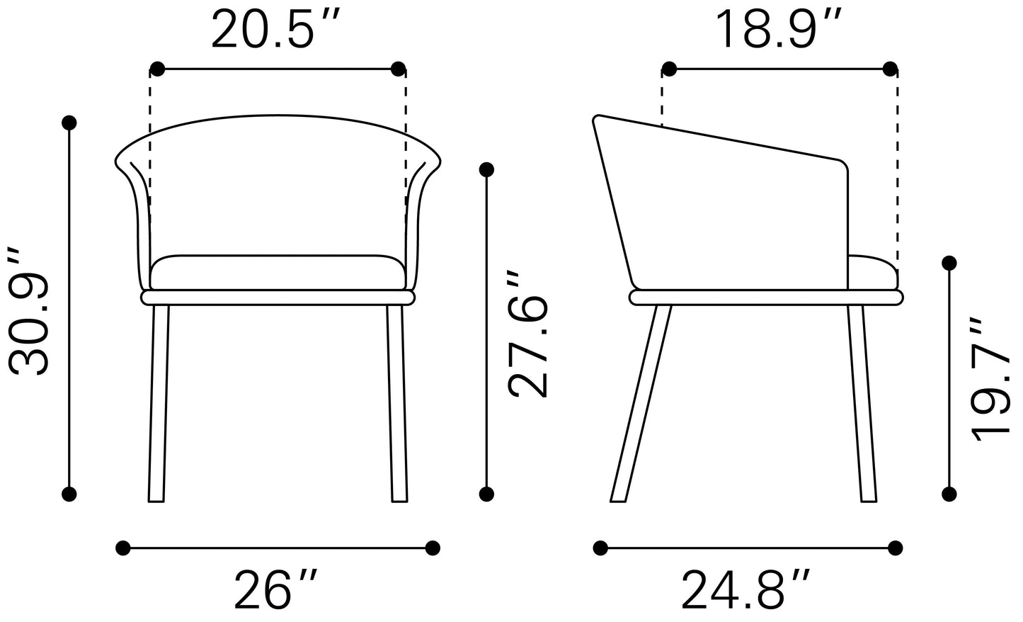 Chaise de salle à manger Garston grise