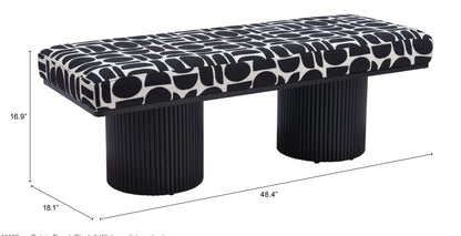 Banc Botoia Noir et Blanc