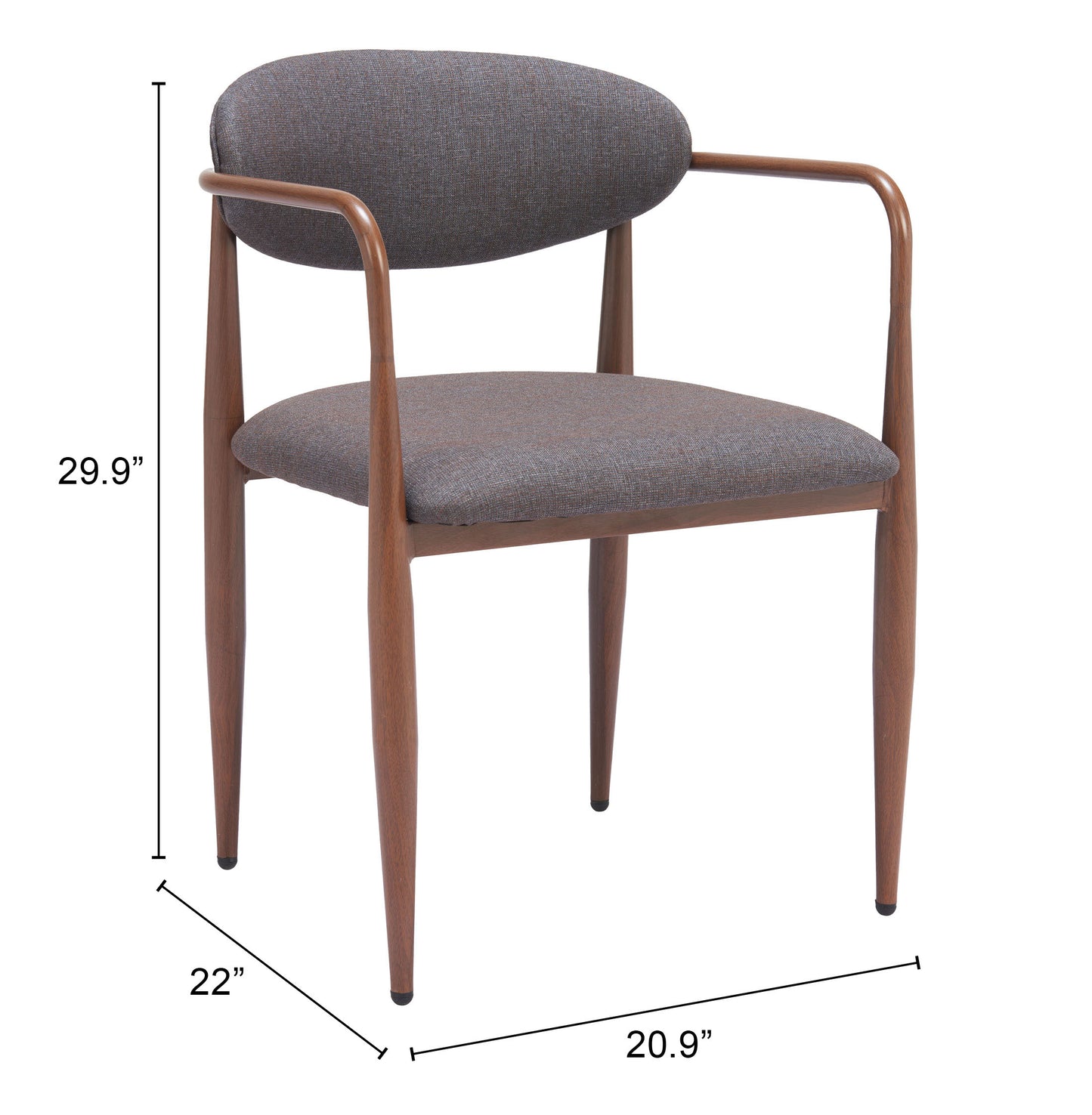 Dining Chair (Set of 2) Truffle Gray - Modern & Ergonomic Seating for Home & Office